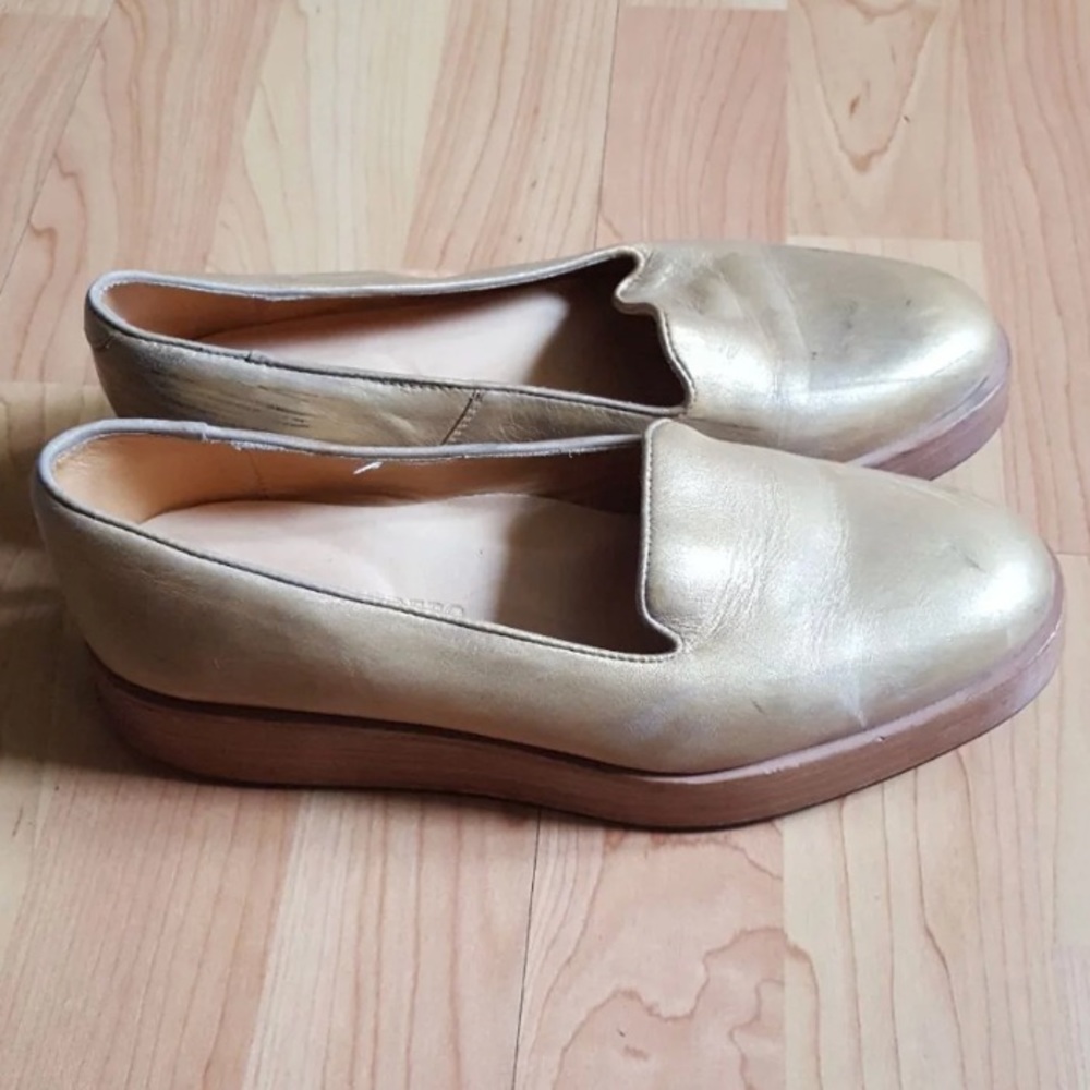 Dieppa Restrepo gold leon platform shoes